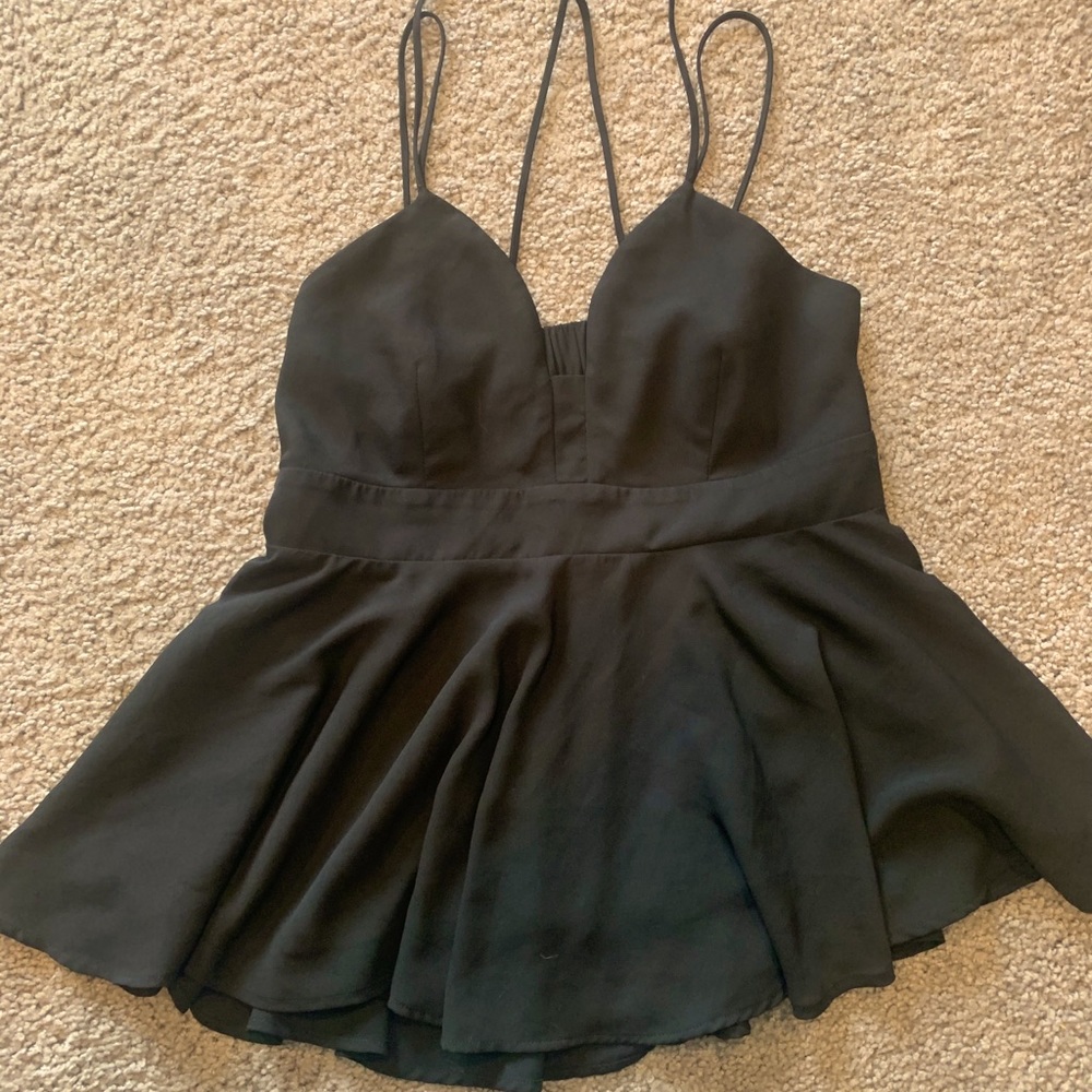 Express Open Back Peplum Top
